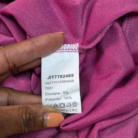 SHEIN High Low Button Front Velvet Dress Sz L - Picture 9 of 9